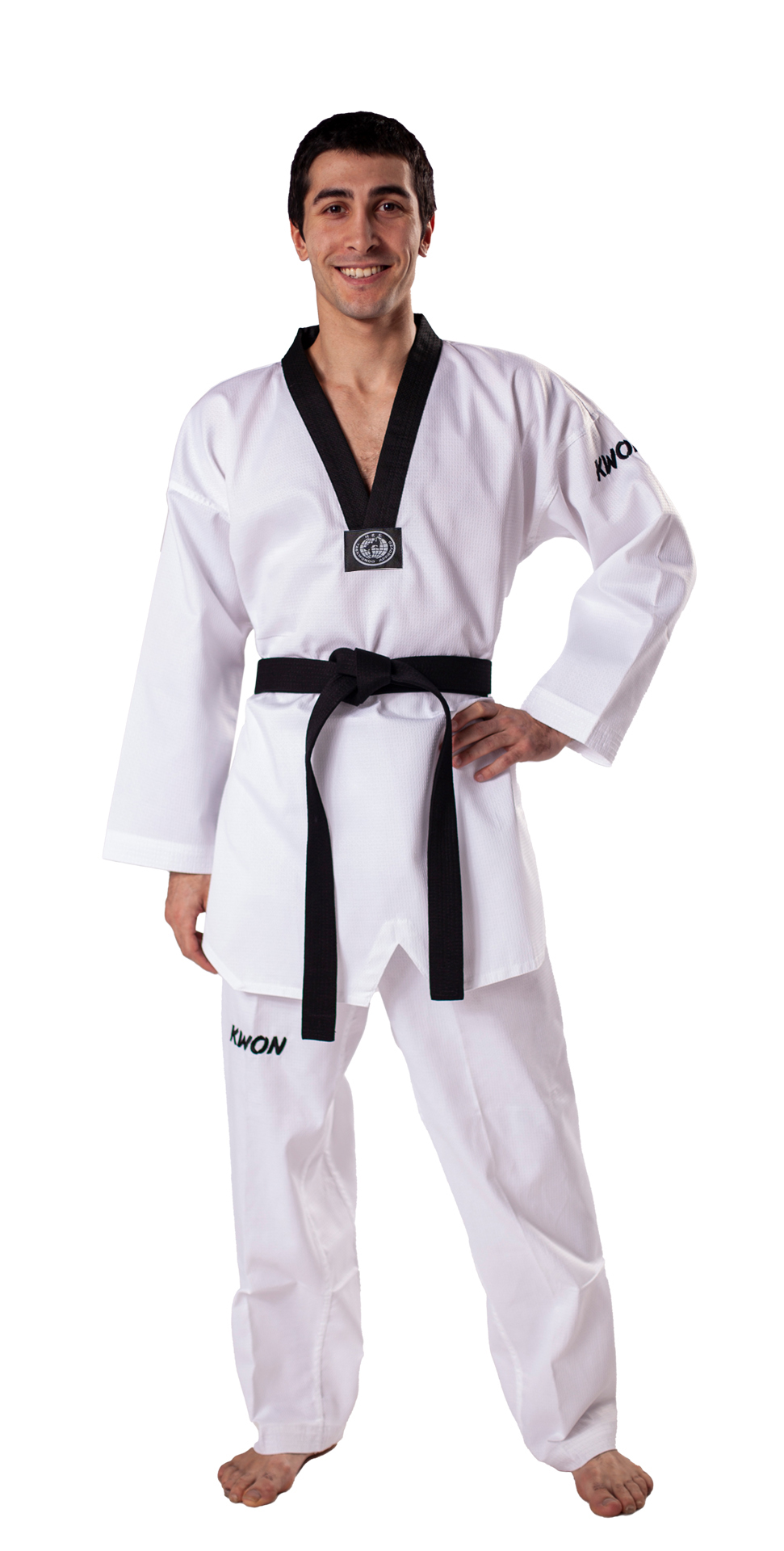 Taekwondo uniform Starfighter black lapel