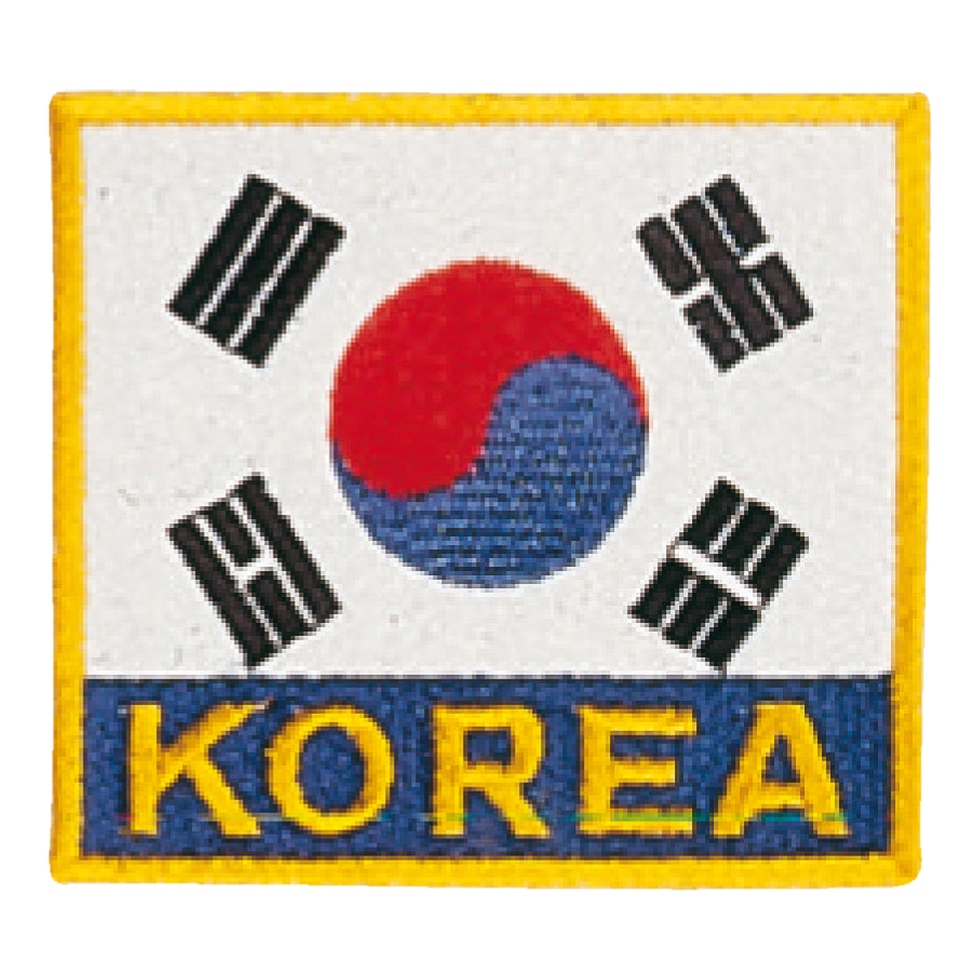 Flag Korea with lettering Korea